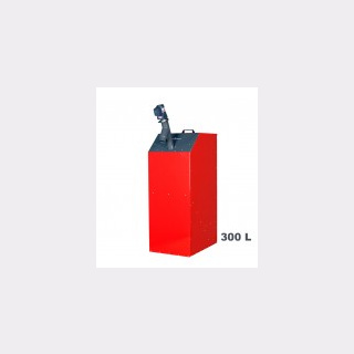 Platzspar - Pelletsilo 300 Liter inkl. Förderschnecke - Farbe rot, für A25/45